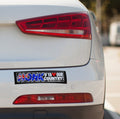 Honk if ya love our country bumper sticker on a white car